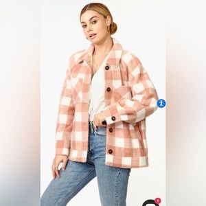 NWT Greylin Lydia Cozy Check Jacket